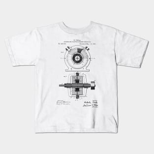 Tesla AC Electric Generator Patent 1891 Kids T-Shirt